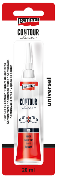 Боја за контури PENTART - 20 ml – red