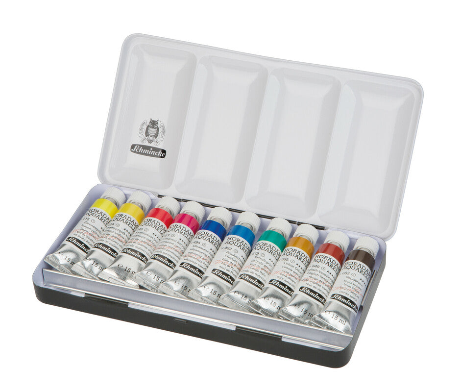 Метален сет акварелни бои Schmincke HORADAM 10 x 15 ml