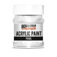 Бисерна акрилна боја Pentart 230 ml - бела