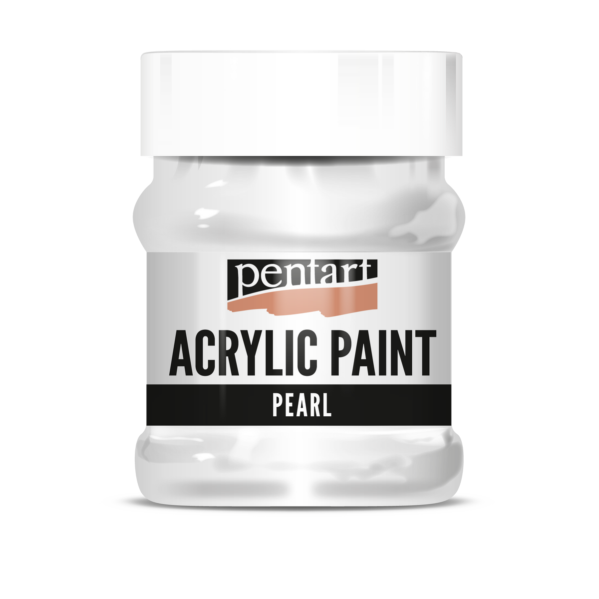 Бисерна акрилна боја Pentart 230 ml - бела