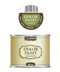 Декоративна боја на креда Chalky Pentart 500 ml – olive