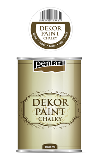 dekor paint chalky 1000 ml – бела