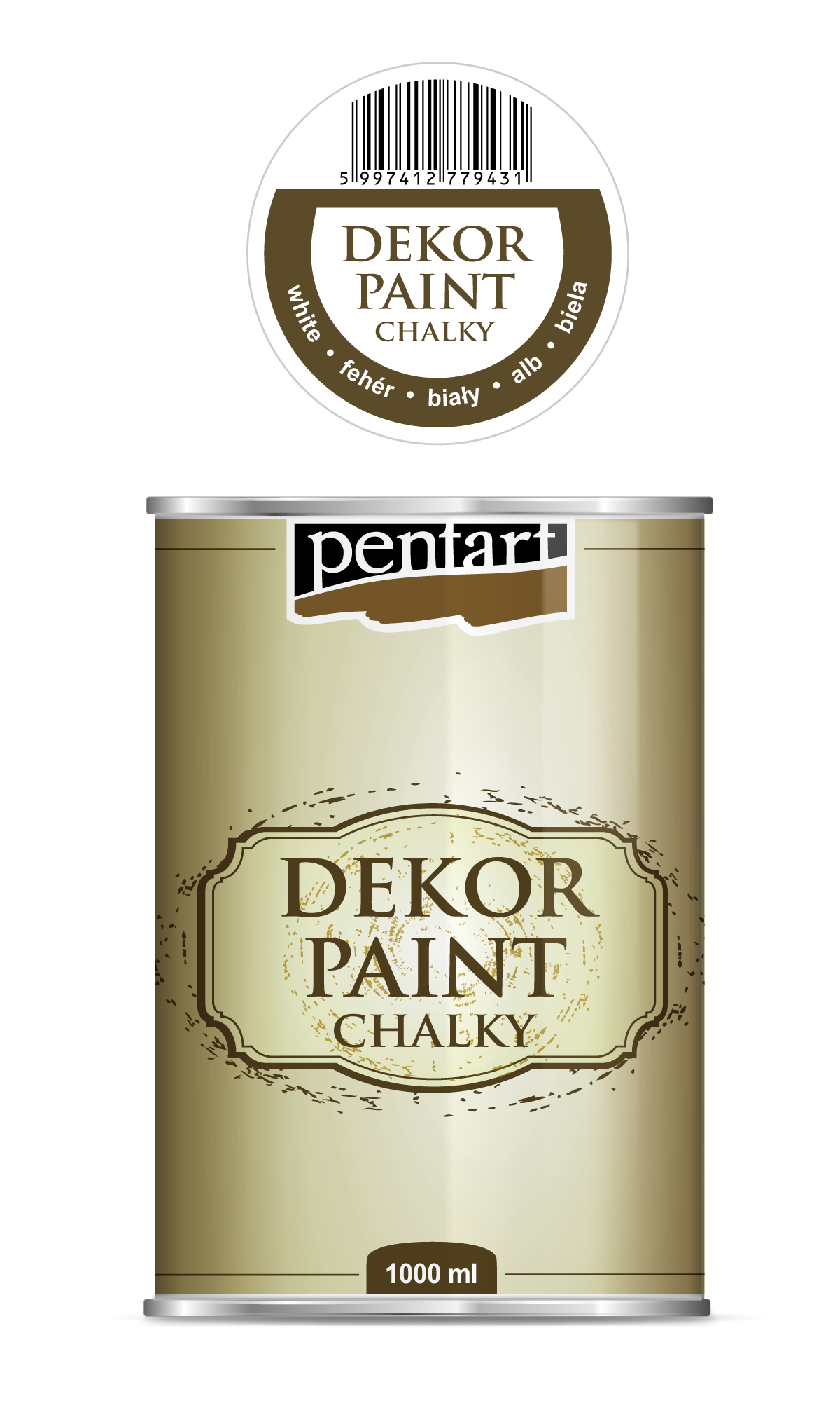 dekor paint chalky 1000 ml – бела