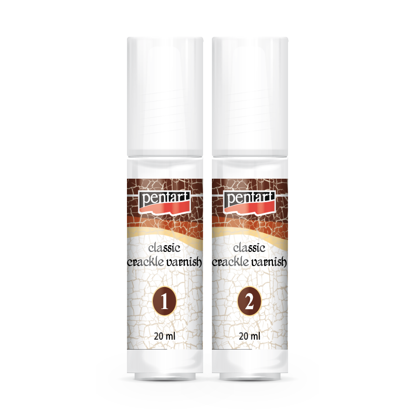 Класичен лак за распукување Pentart, двокомпонентен, сет од 20 ml