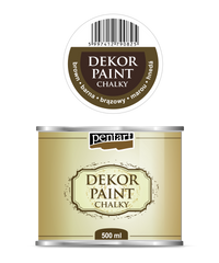 Декоративна боја на креда Chalky Pentart 500 ml – brown