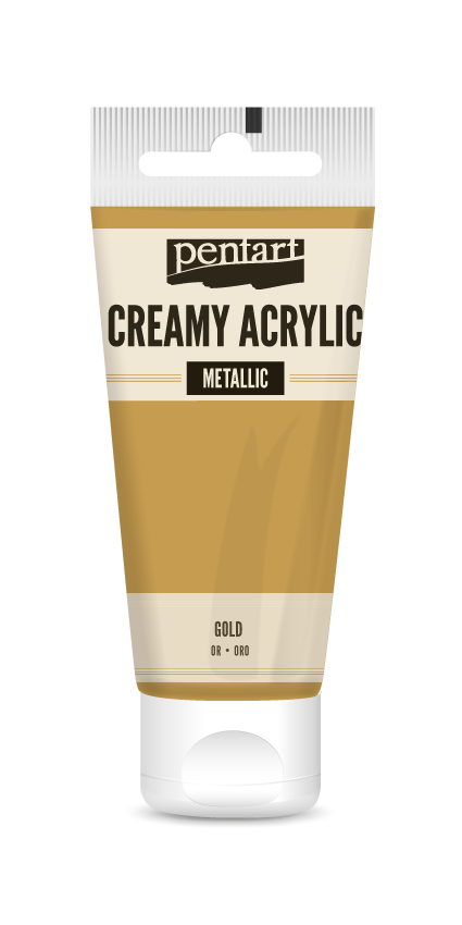 creamy acrylic metallic 60 ml – златна