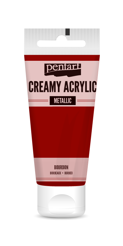 creamy acrylic metallic 60 ml – бордо