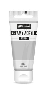 creamy acrylic metallic 60 ml – сребрена
