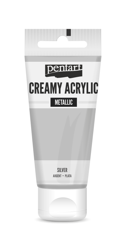 creamy acrylic metallic 60 ml – сребрена