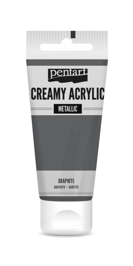 creamy acrylic metallic 60 ml – графитна