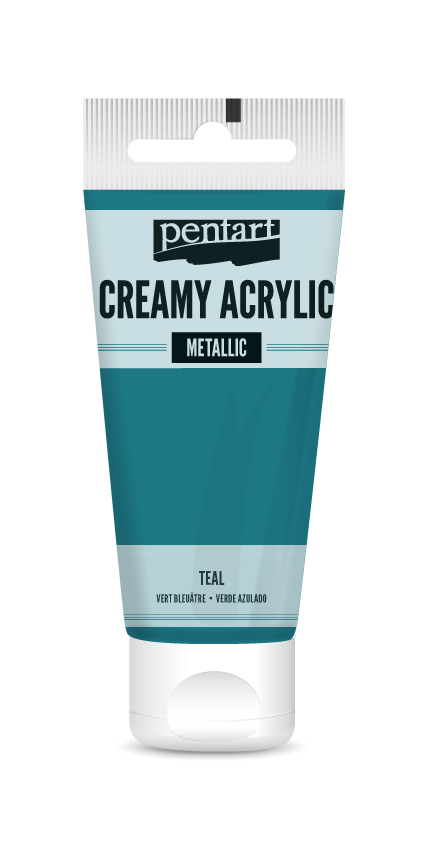 creamy acrylic metallic 60 ml – тиркизно-зелена