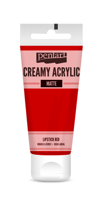 Кремаста мат акрилна боја Pentart 60 ml – lipstick red