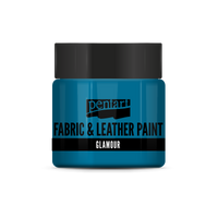 glamour fabric & leather paint 50 ml – сребрено сина