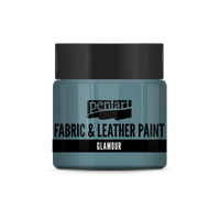glamour fabric & leather paint 50 ml – сребрено тиркизна