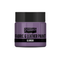 glamour fabric & leather paint 50 ml – сребрено виолетова