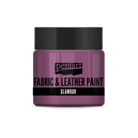 glamour fabric & leather paint 50 ml – сребрено розова