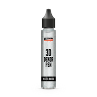 Pentart 3D Decor pen блескаво декоративно пенкало 30 ml сребрена