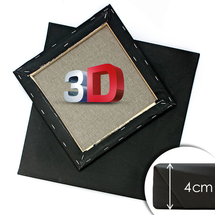3D Црно сликарско платно на рамка PROFI - 3