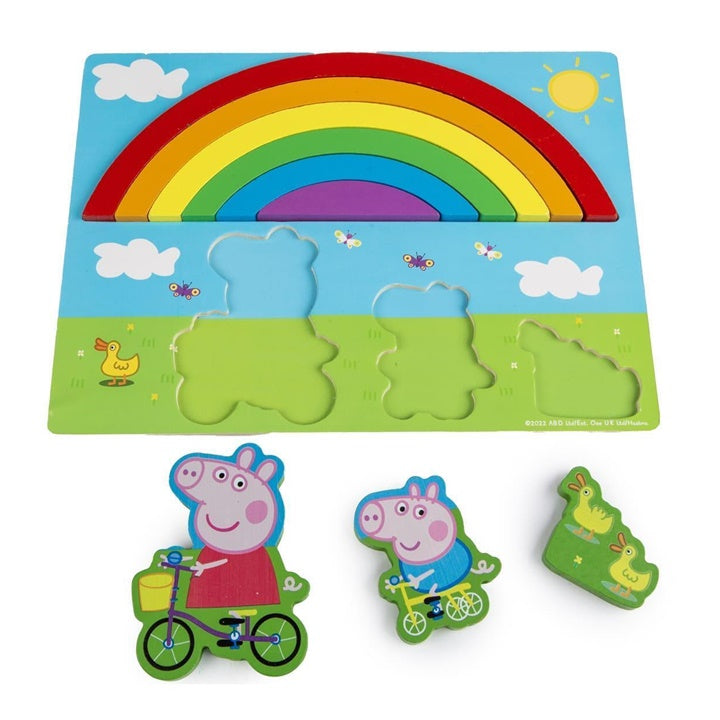 3Д дрвена сложувалка со виножито PEPPA PIG - 2