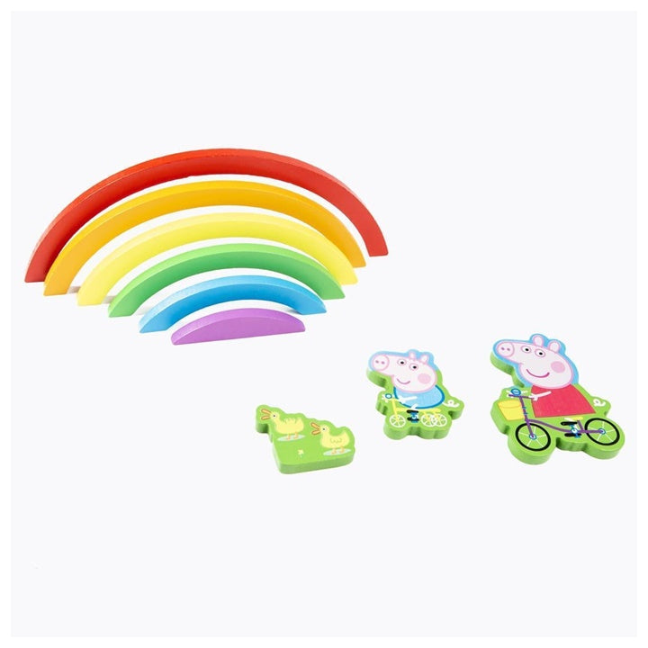 3Д дрвена сложувалка со виножито PEPPA PIG - 3