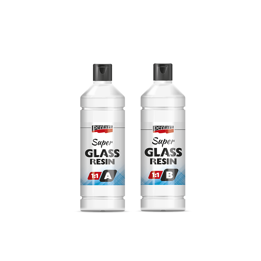 Чиста смола Super Glass Pentart 1:1 - 2 x 40 ml – 125 ml