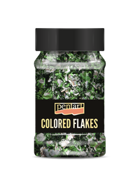 Снегулки од метална фолија Pentart 100 ml – green - silver