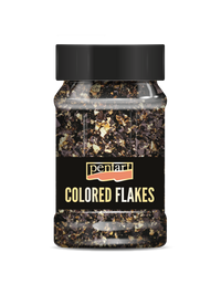 Снегулки од метална фолија Pentart 100 ml – black - gold