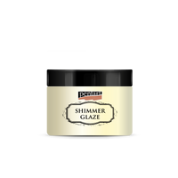 Светкава глазура Pentart Junior Paints Shimmer Glaze 150 ml – бисерно бела