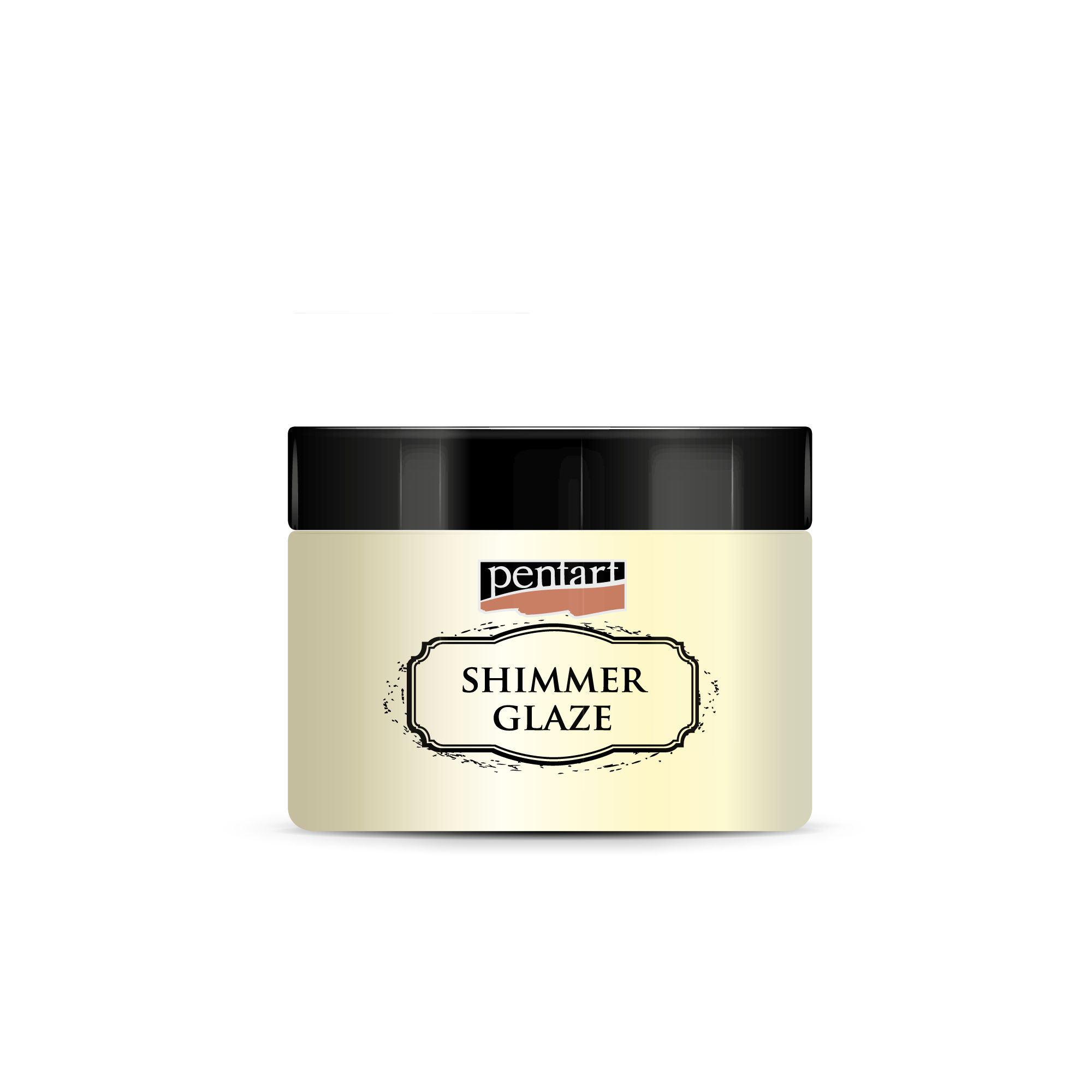 Светкава глазура Pentart Junior Paints Shimmer Glaze 150 ml – бисерно бела