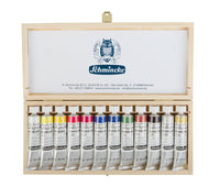 Дрвен сет гваш бои Schmincke Calligraphy Gouache, 12 x 20 ml