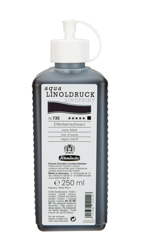 Боја за линорез Schmincke aqua-LINOPRINT 250 ml – 735 Слонова коска црна
