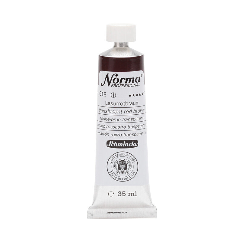 Маслени бои Schmincke Norma Professional 35 ml – 618 Транспарентна црвено-кафеава
