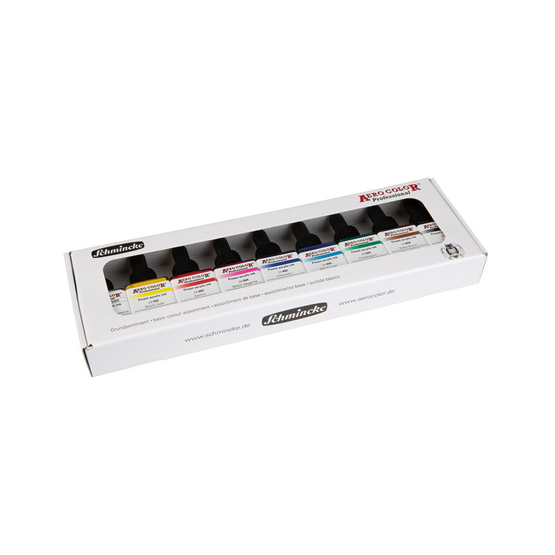 Schmincke AERO COLOR картонски сет основни бои 9 x 28 ml