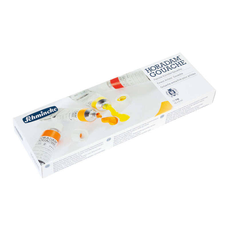 Гваш бои Schmincke HORADAM во метална кутија, 12 x 5 ml