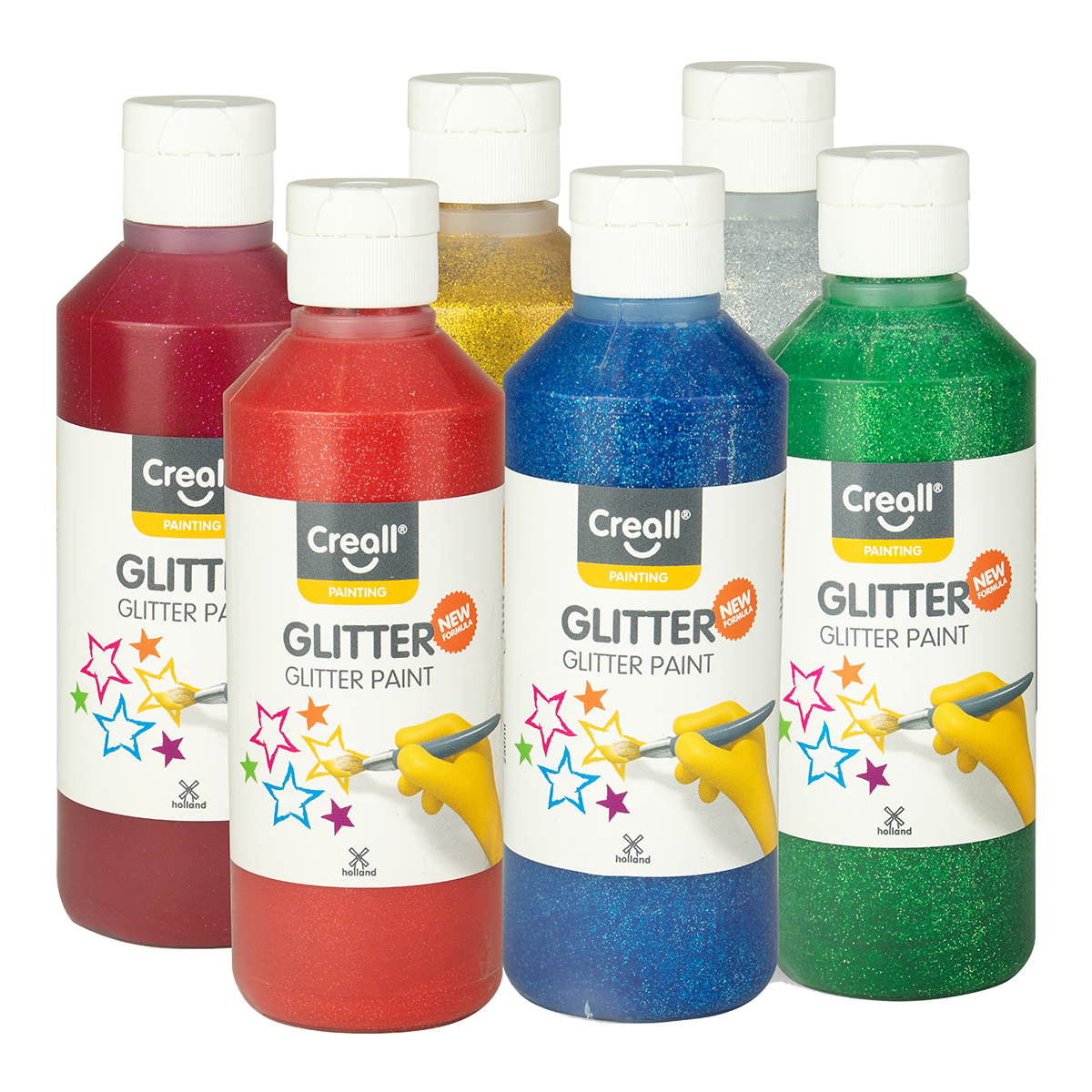 Creall сет бои Glitter – 6 × 250 ml, микс бои