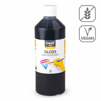 Сјајна поливинилна боја Creall Gloss 500 ml – црна