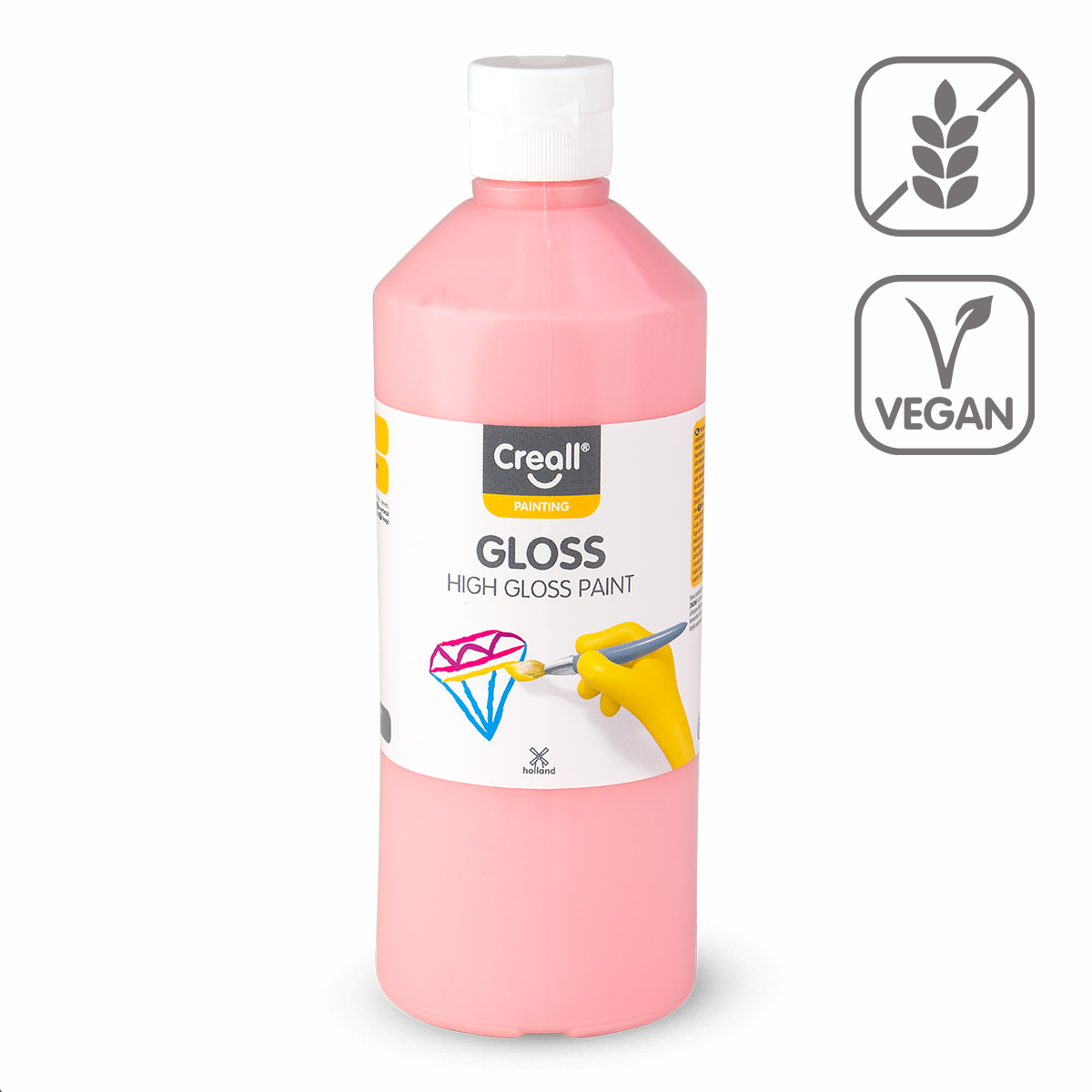 Сјајна поливинилна боја Creall Gloss 500 ml – розова