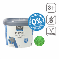 Песок за моделирање Creall Play it! 750 g во кофичка – зелена
