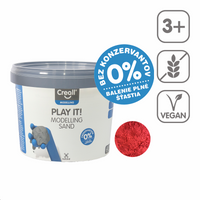 Песок за моделирање Creall Play it! 750 g во кофичка – црвена