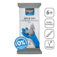 Самостврднувачка смеса за моделирање Creall Do&Dry хипоалергена 500 g – сив цемент