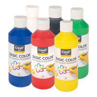 Темперни бои Creall – сет 6 × 250 ml, микс бои