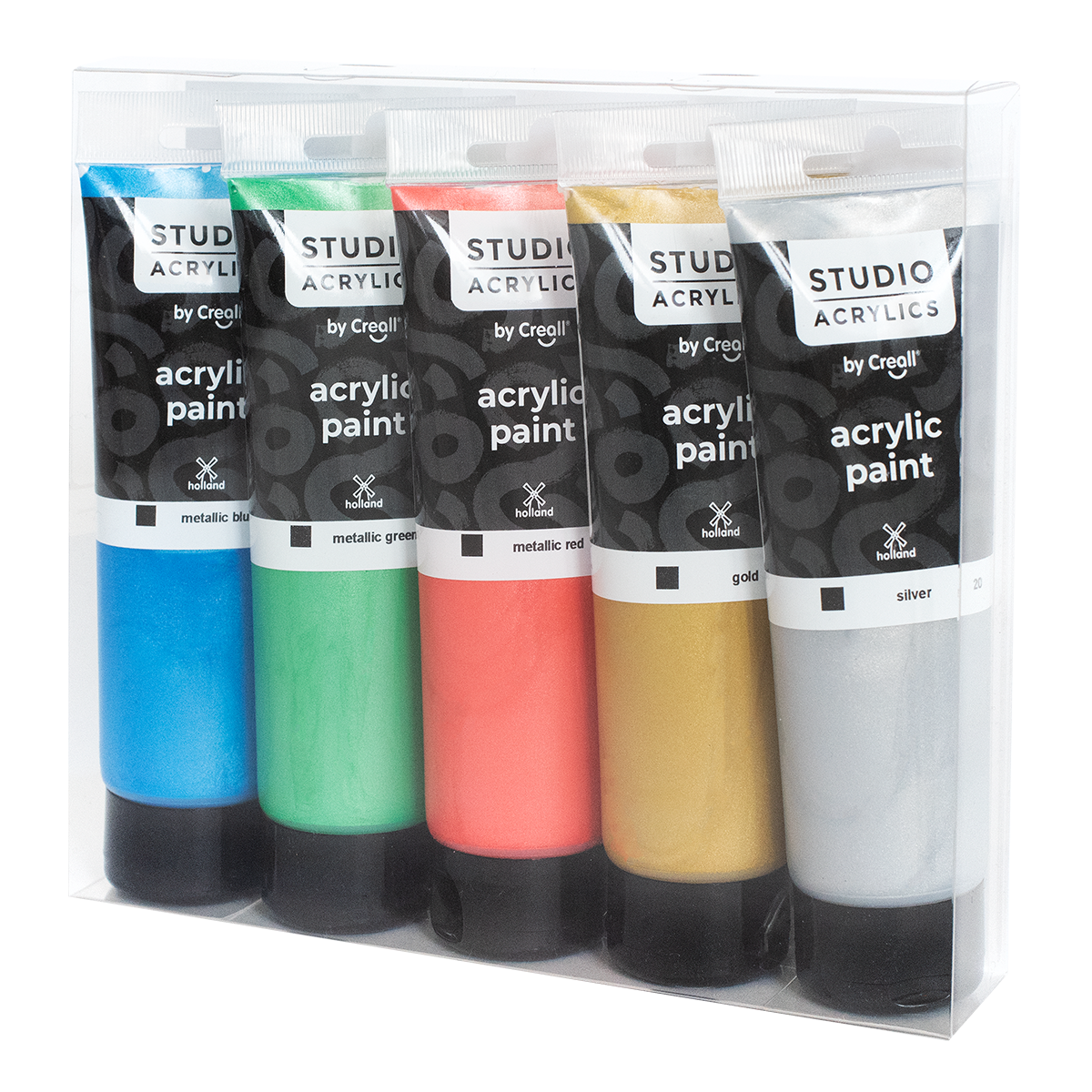 Creall сет акрилни бои Studio acrylics, 5 x 120 ml, микс