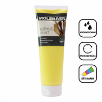 Акрилна боја Molenaer 250 ml – светложолта