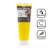 Акрилна боја Molenaer 250 ml – жолта