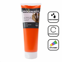 Акрилна боја Molenaer 250 ml – портокалова