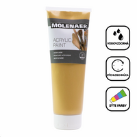 Акрилна боја Molenaer 250 ml – златна