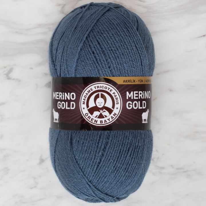 Предиво за плетење Madame Tricote Paris Merino Gold 100 g – бензин сина