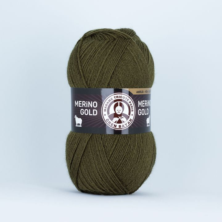 Предиво за плетење Madame Tricote Paris Merino Gold 100 g – поморска зелена