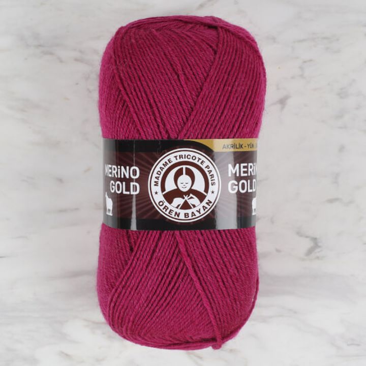 Предиво за плетење Madame Tricote Paris Merino Gold 100 g – слива