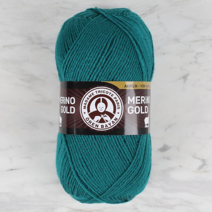 Предиво за плетење Madame Tricote Paris Merino Gold 100 g – бензин зелена